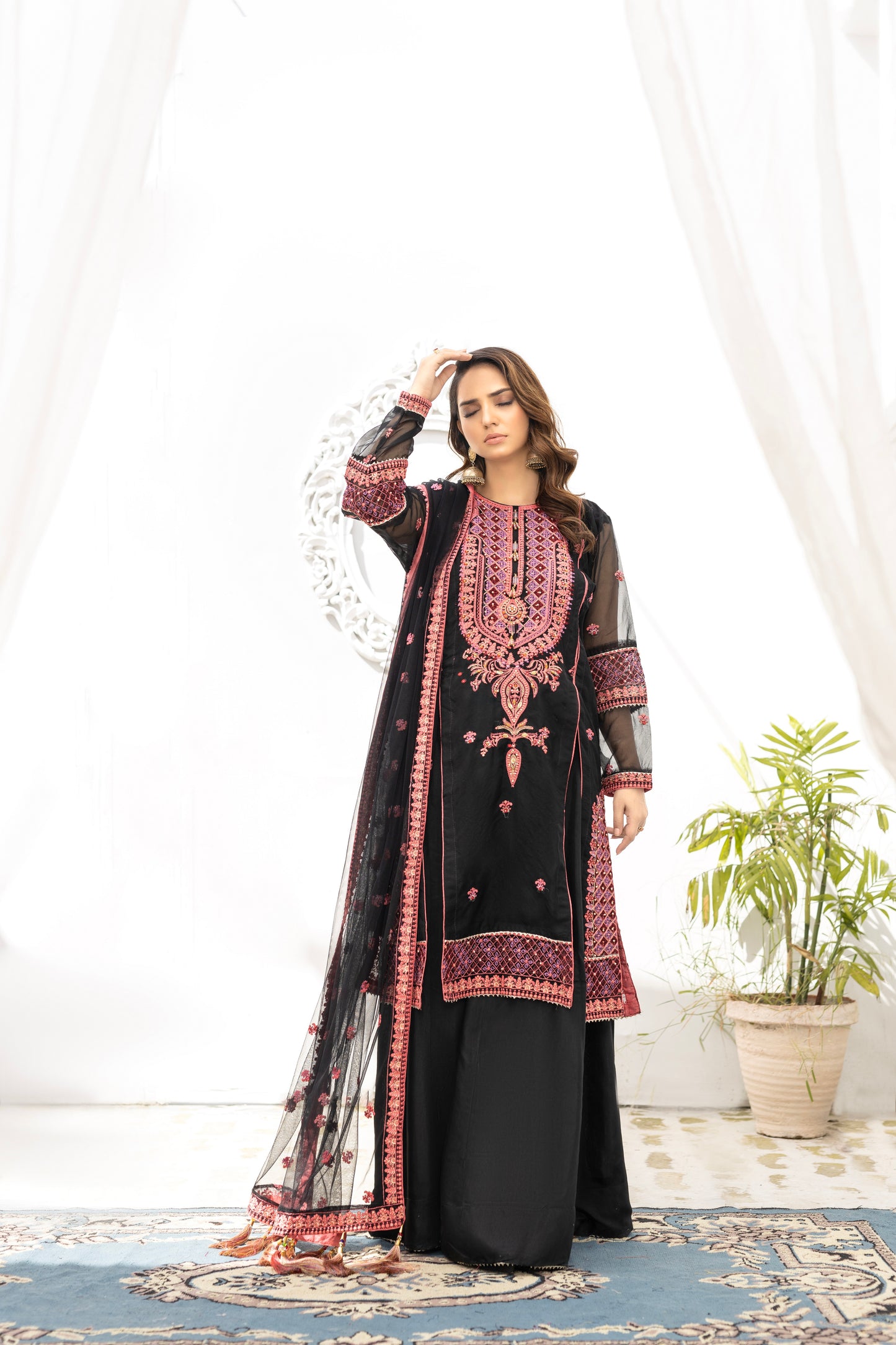 Mystic Night- Embroidered Formal Dress